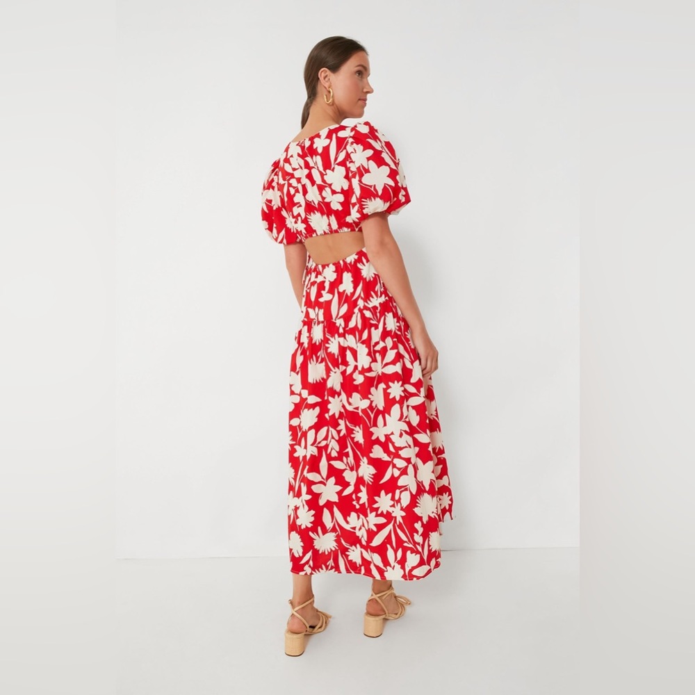 MOON RIVER Red Floral Maxi Dress from Tuckernuck - Picture 3 of 6